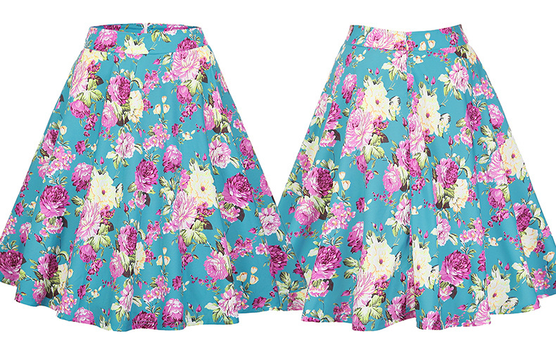 SZ60139-3 Elegant floral skirt waist skirt pendulum